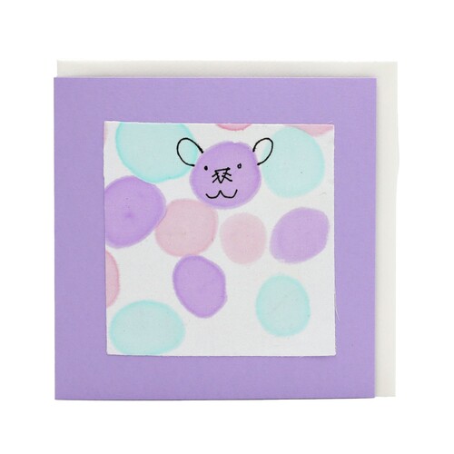 Handgemachte Faltkarte Osterhase