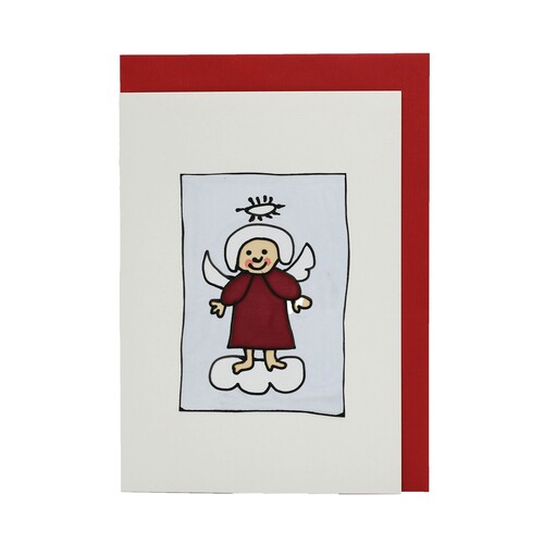 Handgemachte Faltkarte Weihnachtsengel