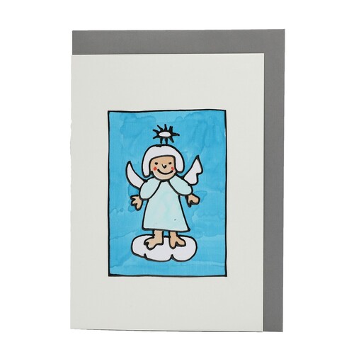 Handgemachte Faltkarte Weihnachtsengel