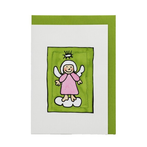 Handgemachte Faltkarte Weihnachtsengel