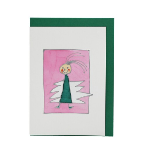 Handgemachte Faltkarte Weihnachtsengel