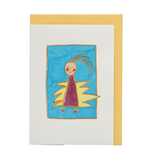 Handgemachte Faltkarte Weihnachtsengel