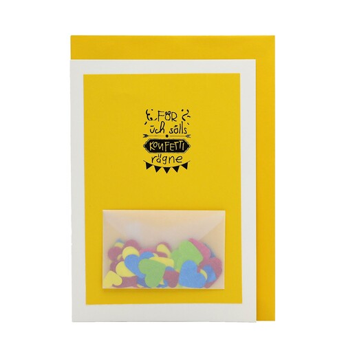 Handgemachte Faltkarte Konfetti