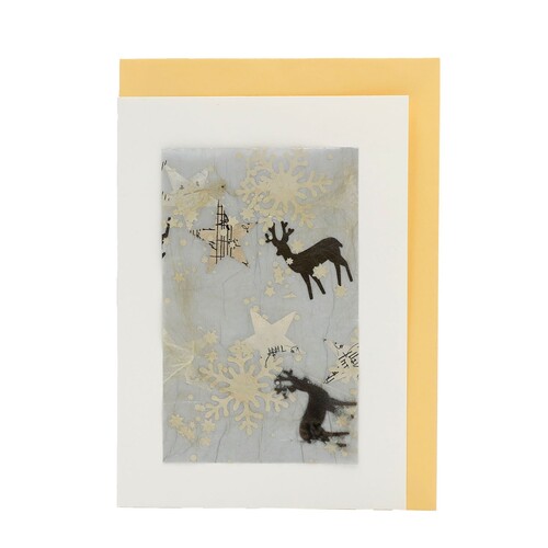 Faltkarte Weihnachten Hirsch