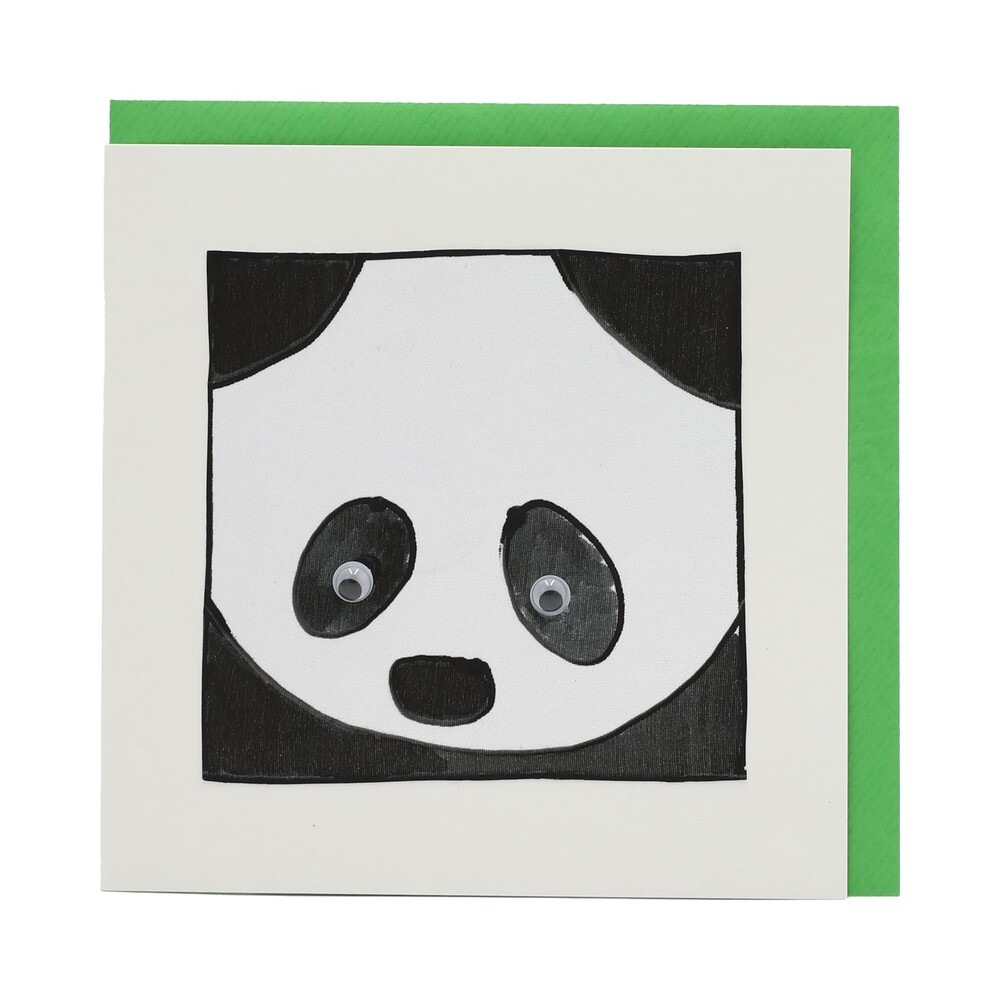 Handgemachte Faltkarte Panda