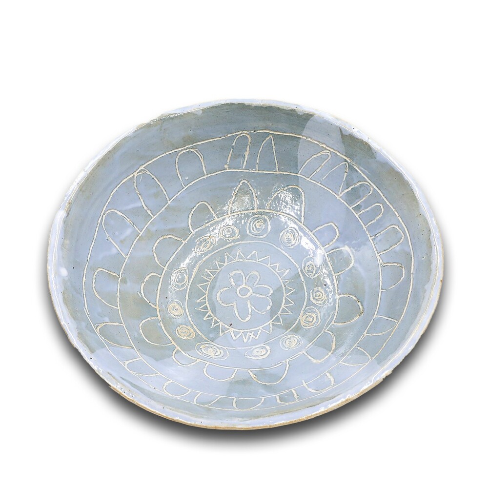 Schale Mandala I hellblau