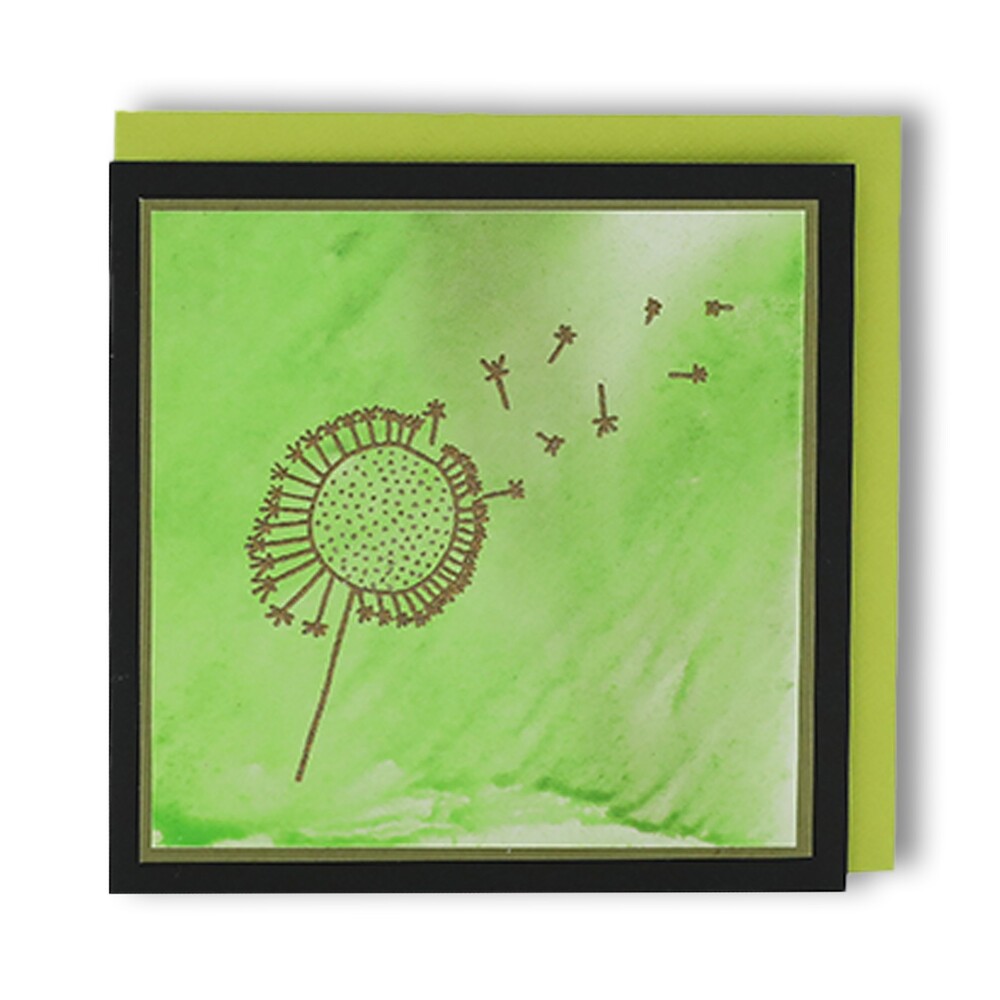 Trauerkarte Pusteblume I grün