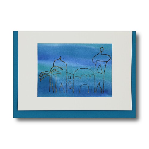 Handgemachte Faltkarte Orient