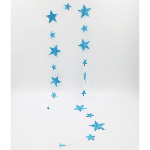 Girlande mit blauen Sternen
