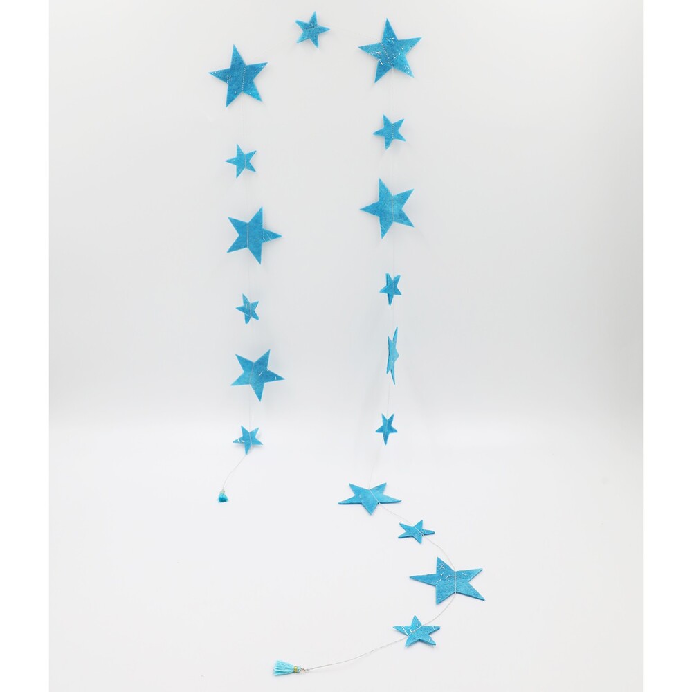Girlande mit blauen Sternen