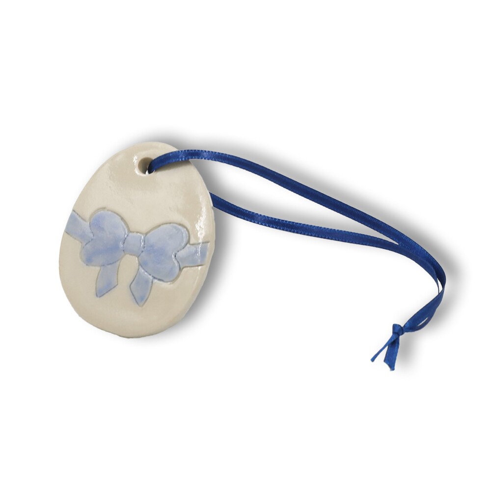 Keramik Osterei in blau