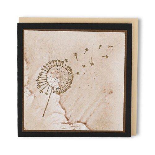 Trauerkarte Pusteblume I braun