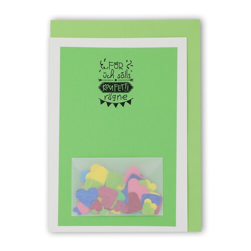 Handgemachte Faltkarte Konfetti