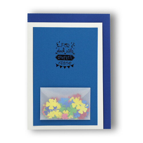 Handgemachte Faltkarte Konfetti