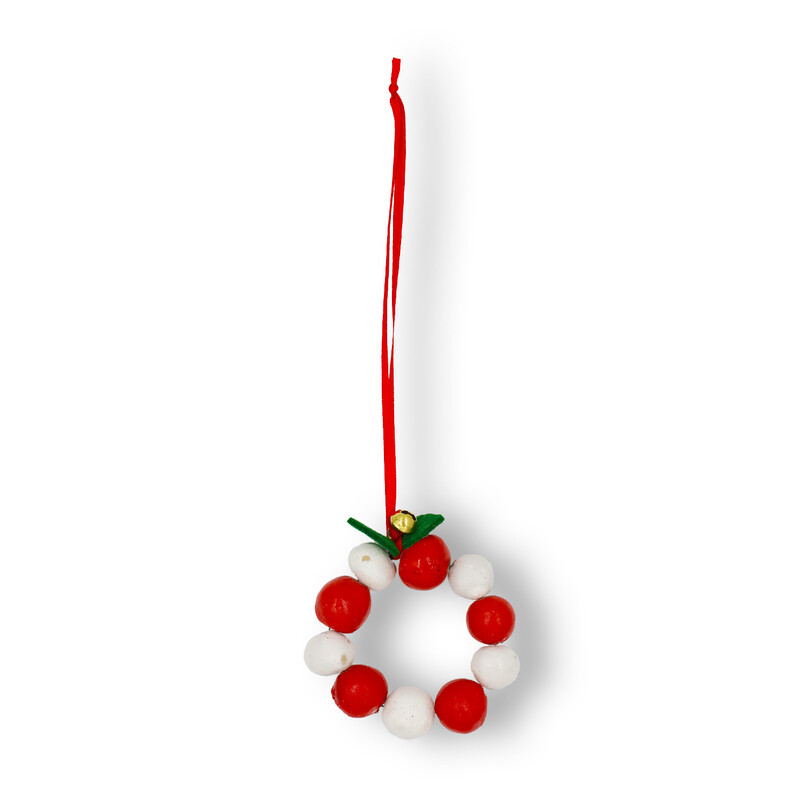 Baumanhänger in weiss-rot