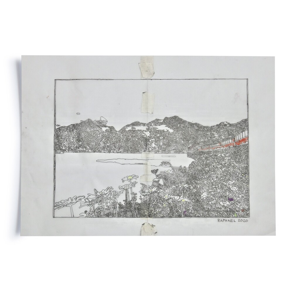 Raphael Waldis | Seelandschaft mit Zug